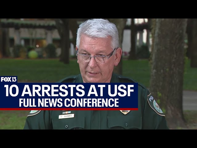 ⁣USF Police: 10 arrests made in pro-Palestinian rally