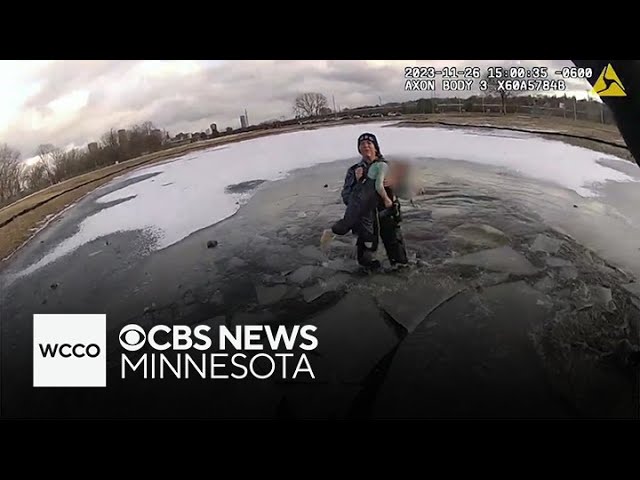 ⁣New video shows Minneapolis officers rushing to save boy from pond
