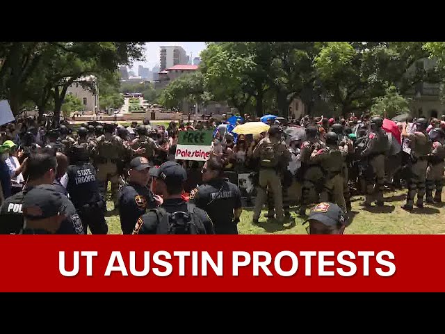⁣UT Austin protests: 45 of 79 arrested on Monday not affiliated with school