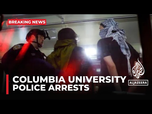 ⁣Arrests at Columbia University: Police enter hall where students barricaded