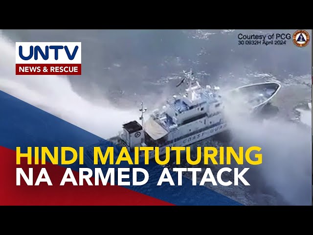⁣Panibagong water cannon assault ng China vs PH vessels, hindi armed attack – PCG spox for WPS