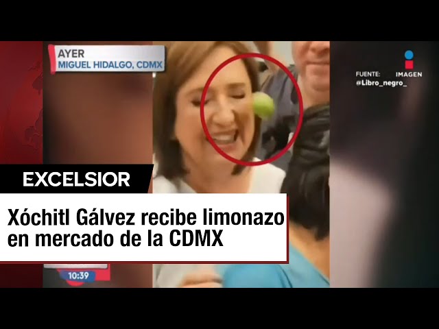 Lanzan limón a Xóchitl Gálvez en mercado; acusa a Morena de enviar ‘reventadores’