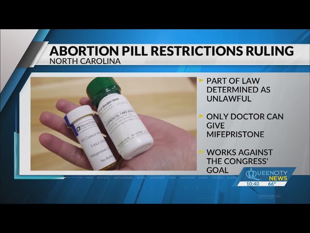 ⁣Some North Carolina abortion pill restrictions ruled unlawful