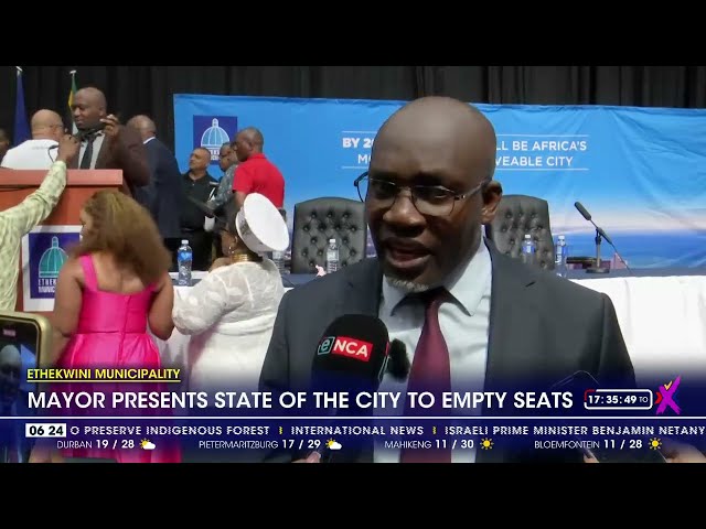 ⁣eThekwini mayor presents State of the City to empty seats