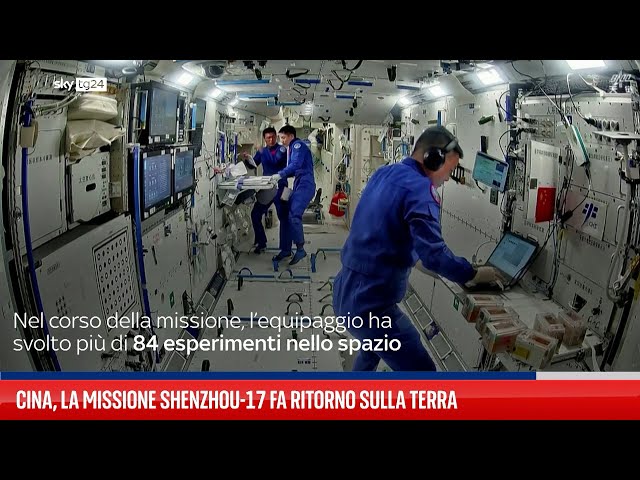 ⁣Cina, la missione Shenzhou-17 fa ritorno sulla Terra
