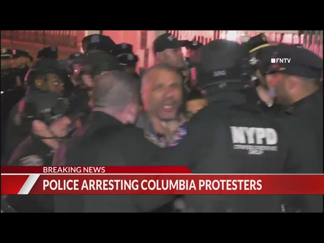 ⁣New York police arrest Columbia campus protesters