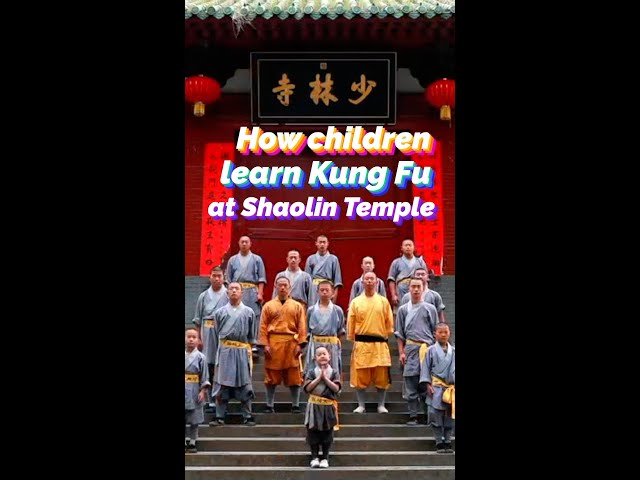 ⁣Kung Fu boys at China's Shaolin Temple