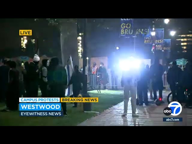 ⁣Clashes break out amid protests at UCLA