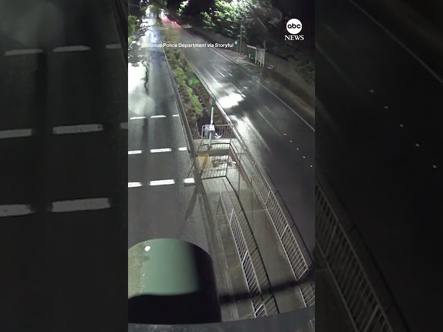 ⁣Dramatic street racing crash caught on CCTV - ABC News