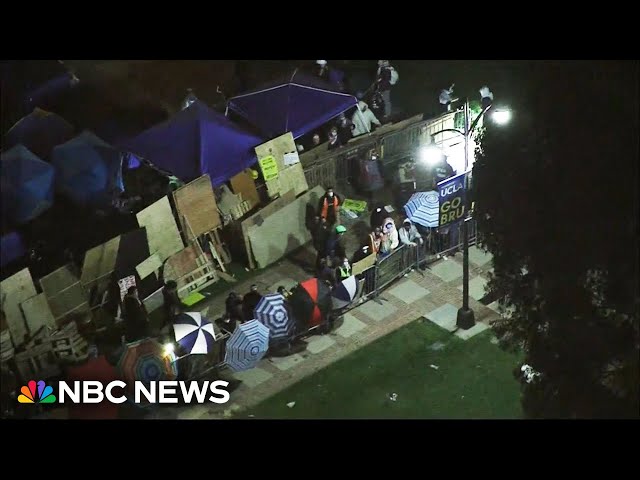 ⁣'Multiple acts of violence' break out at UCLA Gaza protests, police say