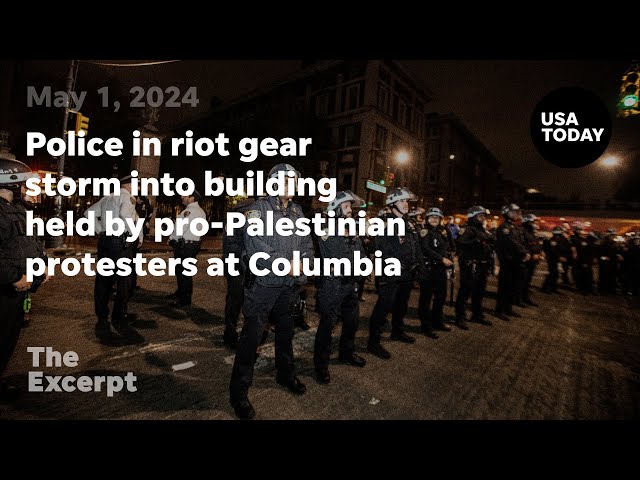 ⁣Police in riot gear storm into building held by pro-Palestinian protesters at Columbia | The Excerpt