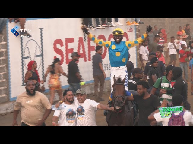 ⁣Égua Passadinha é o grande vencedora da Corrida de Cavalos 2024 em São Filipe