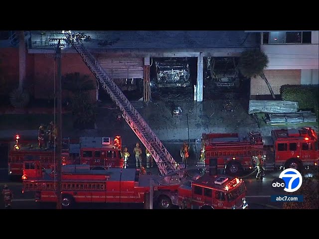 ⁣Fire damages fire station in Huntington Park