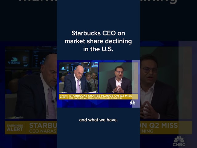 ⁣Starbucks CEO on market share declining in the U.S.