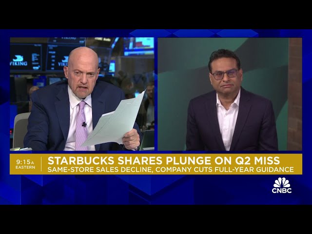 ⁣Starbucks CEO on Q2 miss: Didn't communicate the value we provide in a more aggressive manner