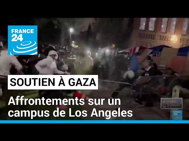⁣Mobilisation en soutien à Gaza : affrontements sur un campus de Los Angeles • FRANCE 24