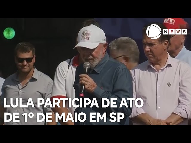 ⁣Lula participa de ato de 1º de maio em São Paulo