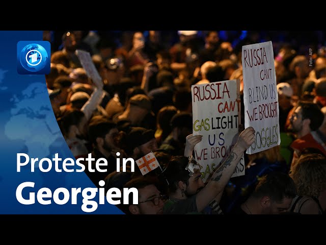⁣Georgien: Proteste zum Gesetz zur „ausländischen Einflussnahme“