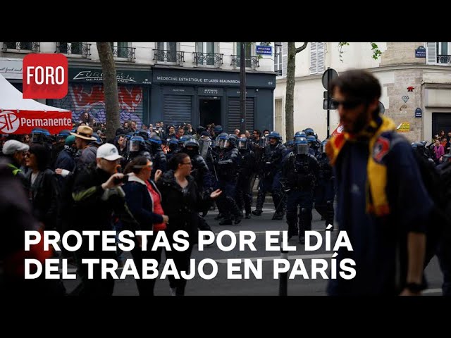 ⁣Enfrentamientos entre manifestantes y la policía en París - Expreso de la Mañana