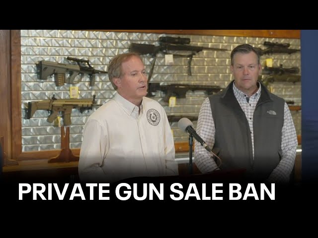 ⁣Texas AG Ken Paxton sues Biden Administration over ban on private firearms sales