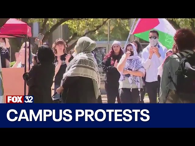 ⁣Encampments, protests pop up at Chicago universities
