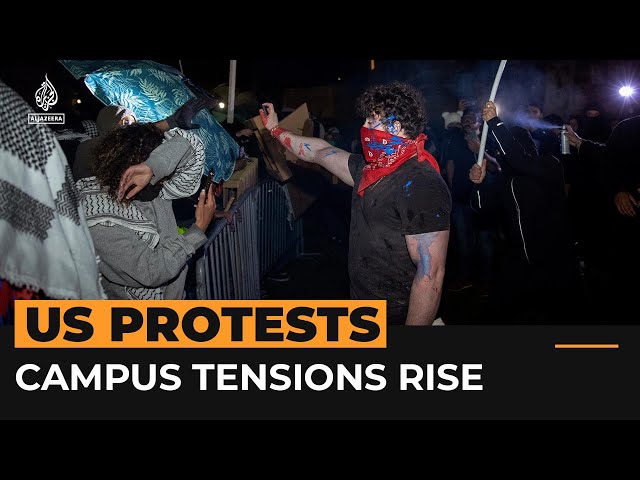 ⁣Tension built over days at UCLA between protest groups | Al Jazeera Newsfeed