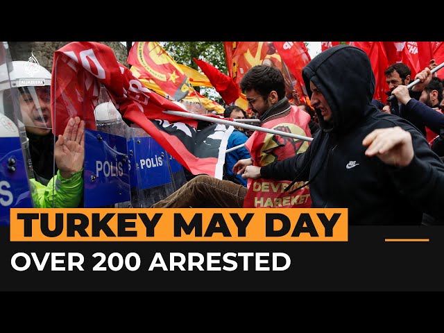 ⁣At least 200 arrested at May Day clashes in Turkey | Al Jazeera Newsfeed