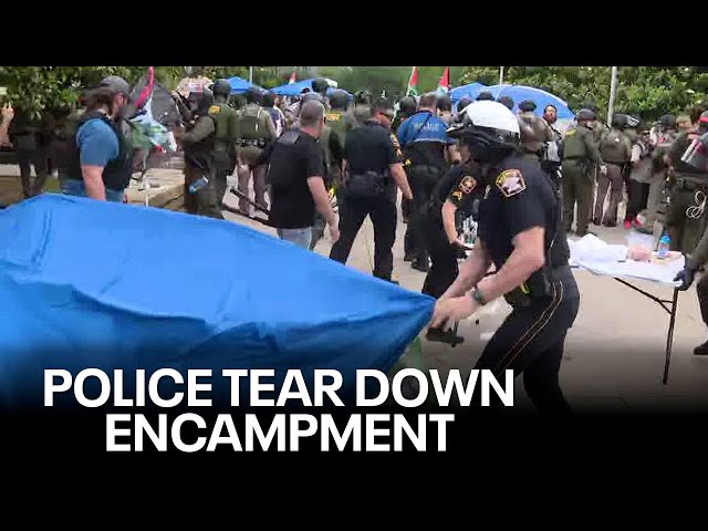 UT Dallas protest: Officers move in after students set up encampment