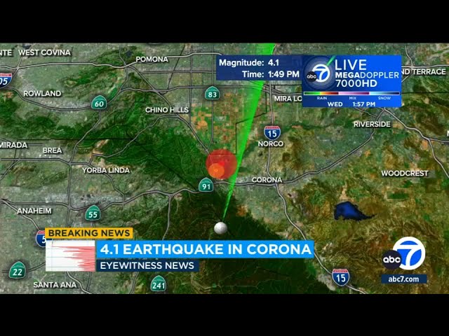 ⁣4.1-magnitude earthquake shakes Orange County, Riverside County