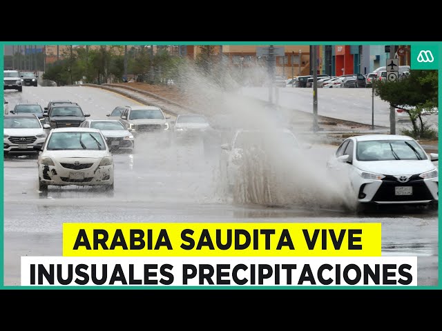 ⁣Inundaciones en Arabia Saudita: Lluvia causa estragos en las principales ciudades