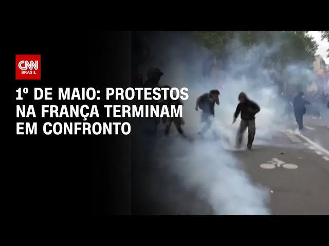⁣1º de maio: protestos na França terminam em confronto | CNN PRIME TIME