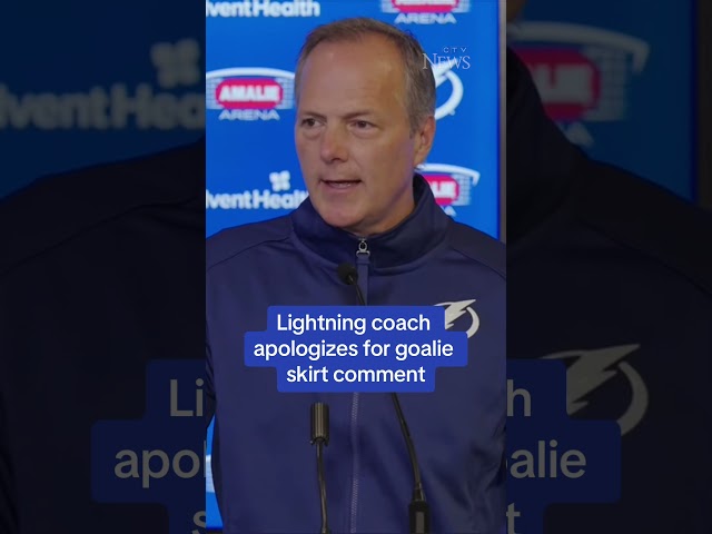 ⁣Lightning coach apologizes for goalie skirt comment