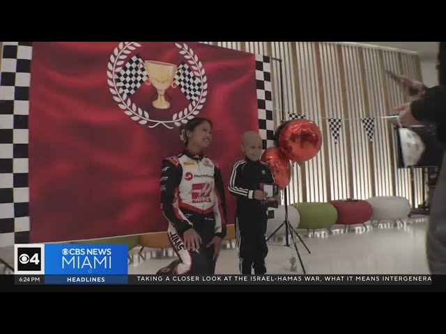 ⁣Formula 1 drivers surprise patients at Nicklaus Children's Hospital ahead of Miami Grand Prix