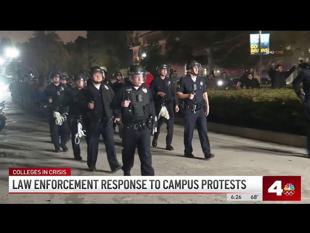 ⁣UCLA, USC differs in police response to protests
