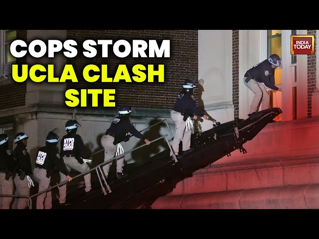 ⁣Pro Palestine Protest At UCLA LIVE | Police Storm UCLA Clash Site | India Today LIVE News