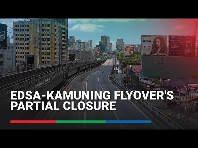 ⁣DRONE VIDEO: EDSA traffic after Kamuning Flyover's partial closure