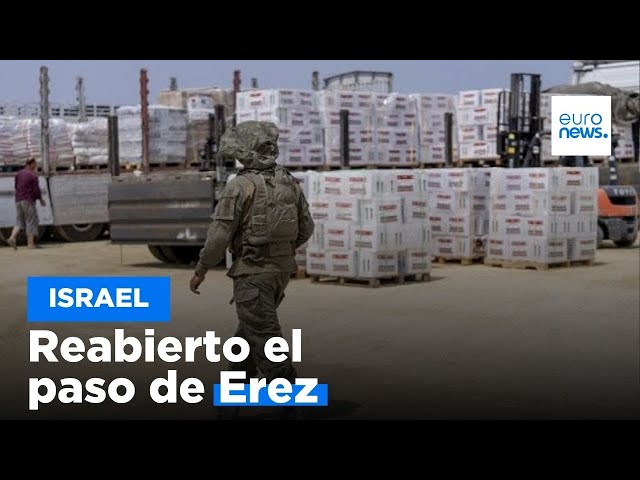 ⁣Israel reabre el cruce de Erez para permitir que llegue más ayuda al devastado norte de Gaza