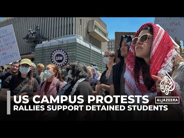 ⁣Anti-war Protests in US: Rallies held in New York to support detained students