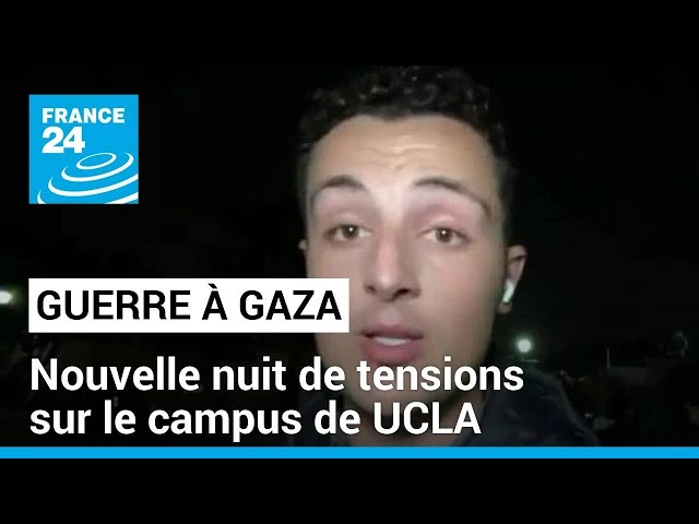 ⁣Mobilisation contre la guerre à Gaza : 2e nuit de tensions sur le campus de UCLA • FRANCE 24