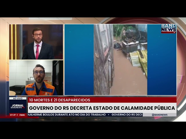 ⁣Governo do RS decreta estado de calamidade pública | BandNews TV