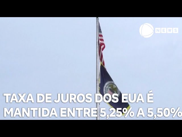 Fed mantém juros dos EUA na faixa de 5,25% a 5,50%