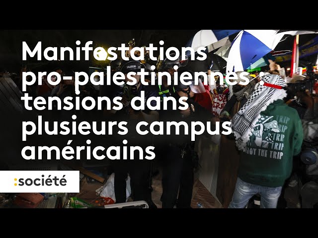 ⁣Manifestations pro-palestiniennes : tensions dans plusieurs campus américains