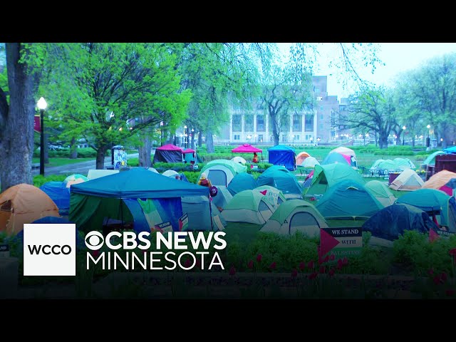 ⁣Finals begin at University of Minnesota as Pro-Palestinian encampment remains
