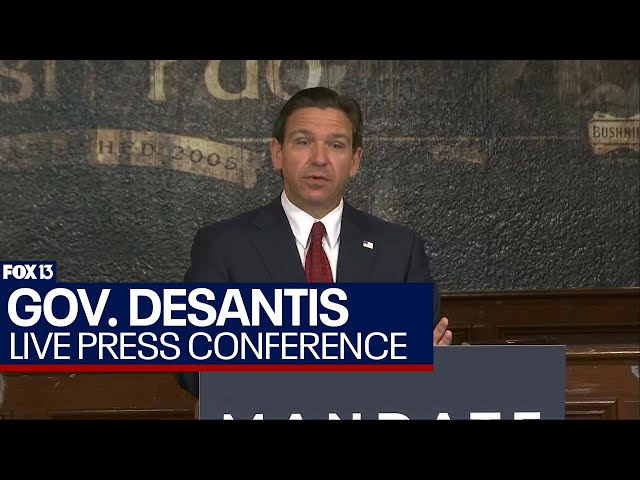 Governor DeSantis speaks at press conference in Jacksonville