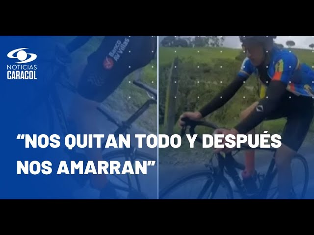 ⁣Ciclista víctima de los delincuentes cerca de Bogotá narra el infierno que vivió
