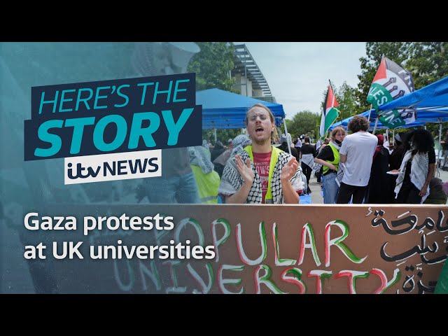 ⁣Gaza protests at UK universities | ITV News