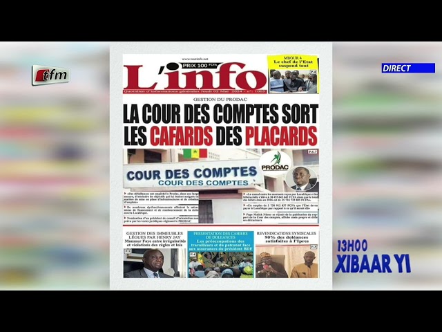 ⁣Revue de Presse du 02 Mai 2024 présenté par Mamadou Mouhamed Ndiaye