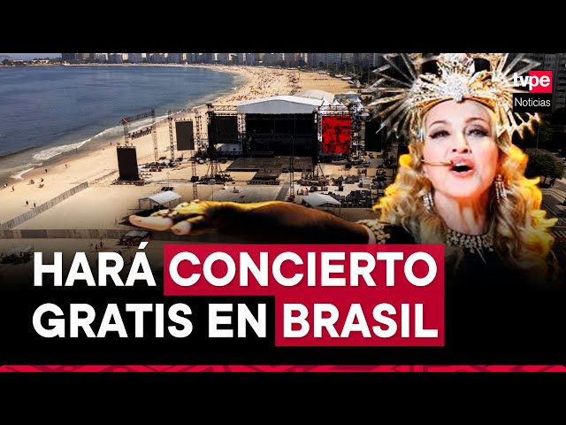 ⁣Brasil: Madonna y el concierto gratis que generará más de 50 millones de dólares