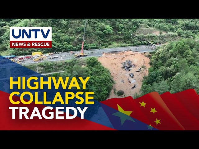 ⁣Highway in China’s Guangdong province collapses, kills 36