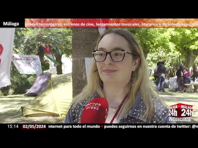 ⁣Noticia - 30 personas acampan en la Universidad Valenciana impulsados por manifestaciones en EEUU